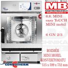 6.06 MINI MOBIL CONVOTHERM 2012 EASY TOUCH kapacita 6 GN 2/3 mobilní sestava bez připojení na pevný vodovodní řád