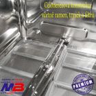 Univerzální myčka D45 DGT má dvojitou filtrací mycí komory a konstrukci mycí komory bez svárů se zaoblenými rohy