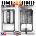 Plynová fritéza ELFRAMO ukázka patentu olejové vany. Hluboká studená olejová zóna zajišťuje kvalitu fritování. Bez tubusových hořáku v olejové lázni