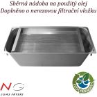 Plynové fritézy NG příslušenství nerezová filtrační vložka se sběrnou nádobou. Zajistíte si filtraci oleje pro další použití