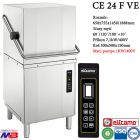 Základní model profesionální průběžné korbové myčky ELFRAMO CE 24F VE s košem 500x500x150 mm, 4 mycí cykly, základní příkon 7,1kW 400V