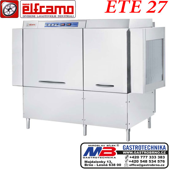 KOMEL-ELFRAMO-Profesionální myčka na nádobí s posuvem KTE27/ETE27