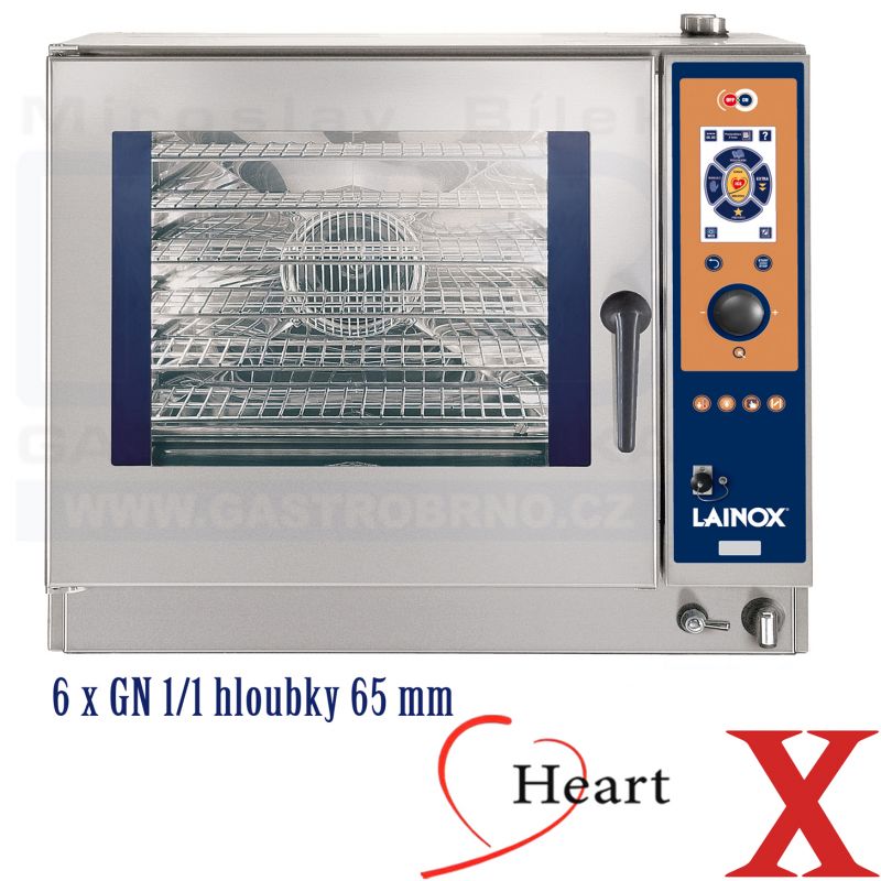 Elektrický konvektomat Lainox Heart 6 x GN1/1 70 mm bojler 9,5kW/400V HME061X