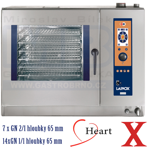 Konvektomat elektrický Lainox Heart HME 072 X 14 GN1/1, 7 GN 2/1 70 mm