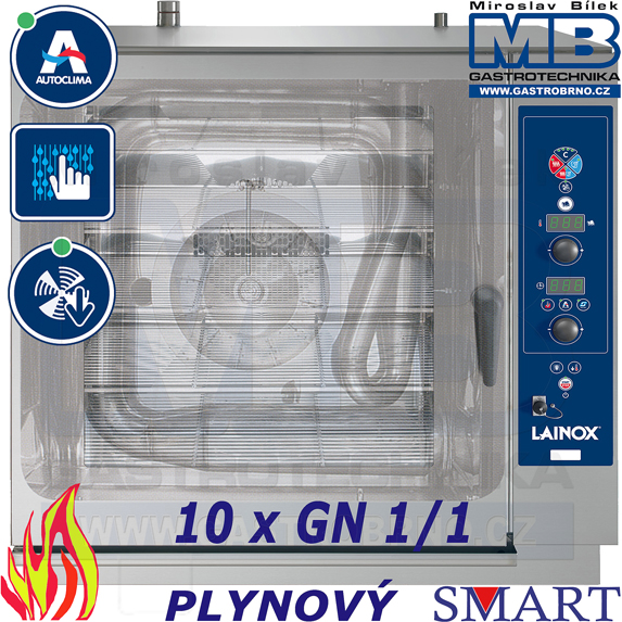 Plynový konvektomat SMG101S S PARNÍM GENERÁTOREM