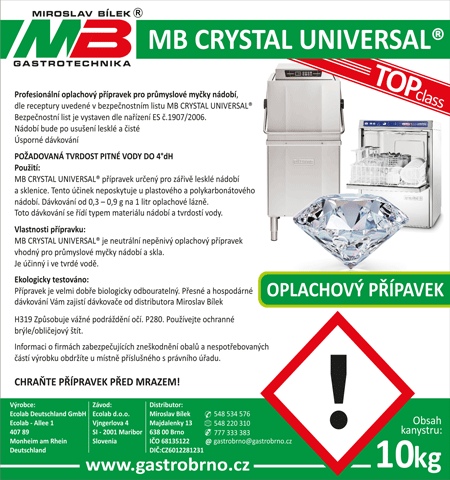 Oplachový prostředek do myček nádobí MBCRYSTAL UNIVERSAL