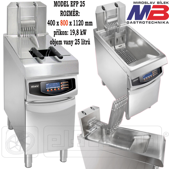 Elektrická fritéza FRIGGY EFP 25 AC Fritéza FRIGGY EFP 25 AC