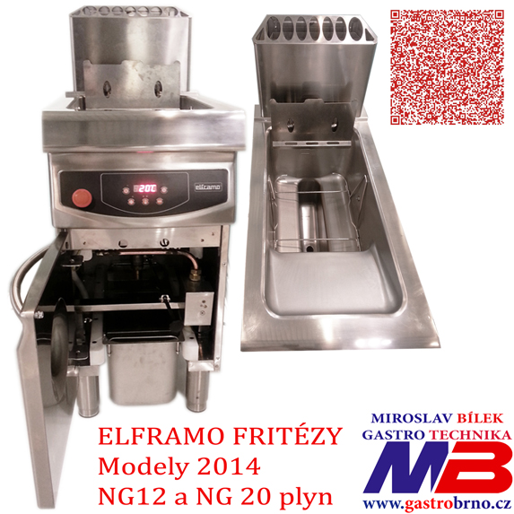 Plynové fritéza ELFRAMO NG 12 a NG 20