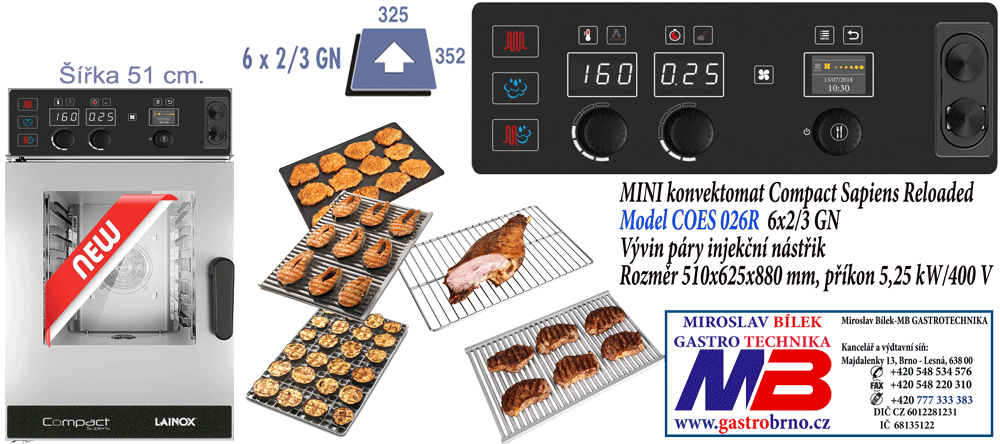 Konvektomat Lainox Sapiens COES026R MINI konvektomat COES026R