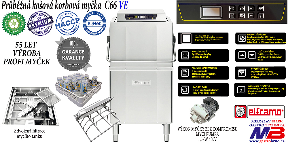 Profi myčka C66VE s maximálním výkonem