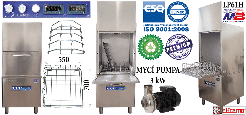 Myčka černého provozního nádobí LP61H ELFRAMO