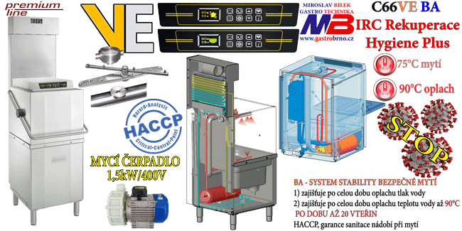 Prubezná myčka C66VEBA IRC Hygiene Plus s rekuperaci