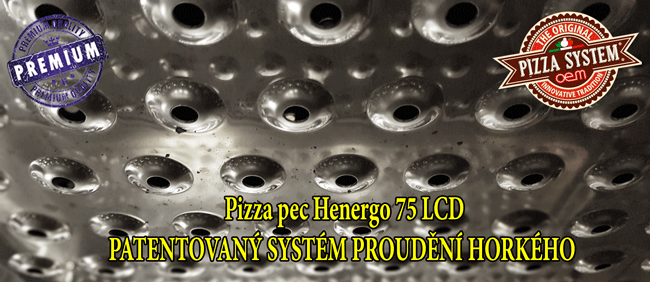 Pizza pec Henergo 75LCD systém ventilace horkého vzduchu