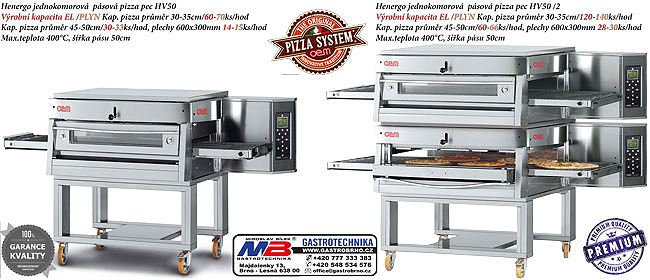 Pizza pec Henergo 50 tunelová pizza pec OEM Henergo HV50