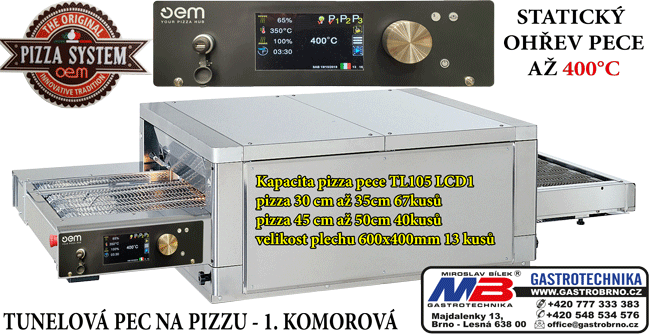 Pizza pec tunelová pásová TL105 LCD1