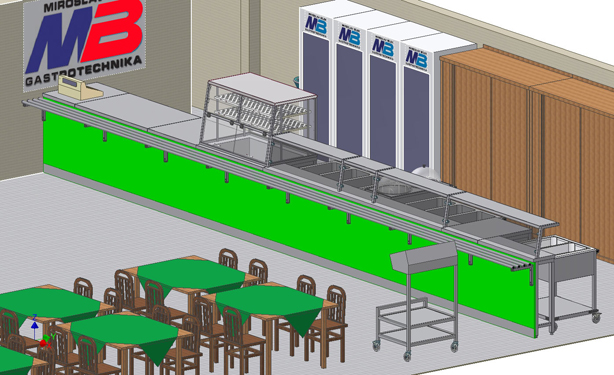 Výdejna jídel Nový Tuzex v Brně pro STAEG Facility, spol. s.r.o.