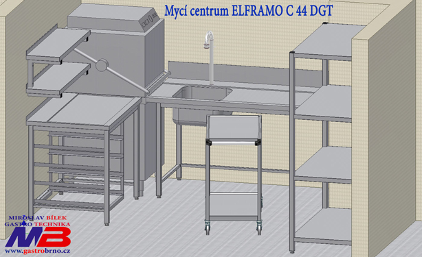 Výdejna jídel Nový Tuzex mycí centrum ELFRAMO C 44 DGT